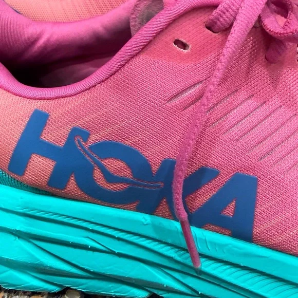Hoka Vibrant Pink and Teal Sneakers ladies Rincon 3 size 7.5 - Picture 3 of 10